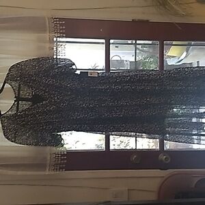 Womens Karl Lagerfeld Paris dress size 10 lightweight belted waist short sleeve